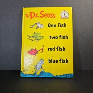 1960 Dr. Seuss One Fish Two Fish Red Fish Blue Fish First Edition Fair Condition